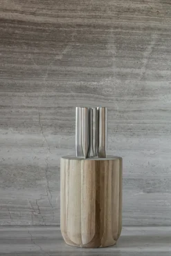 Knife Sets^Serax Base knife set with knife block, 5 pieces, Wood-steel grey Silver-coloured