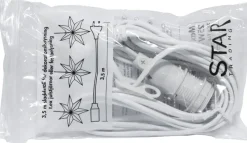 Outlet Star Trading Basic cord stand E14 3.5 m, White