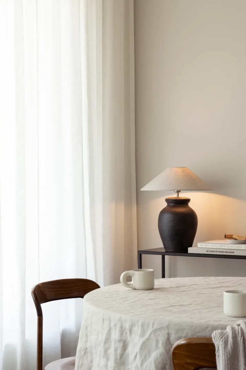 Lampshades^Watt & Veke Basic flat lamp shade Ø42 cm, Natural Beige