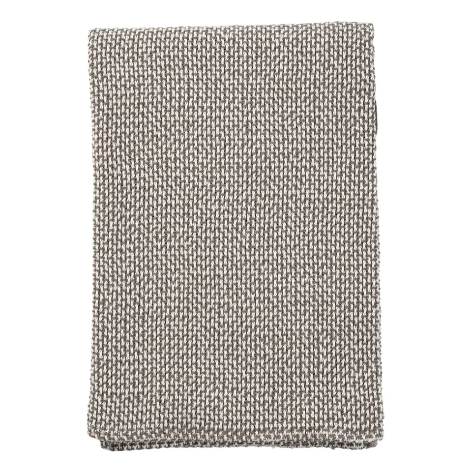 Best Klippan Yllefabrik Basket cotton blanket 130x180 cm, Grey