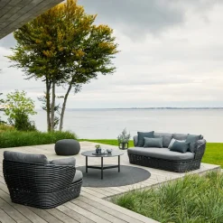 Garden Sofas & Garden Benches^Cane-line Basket sofa 2-seater, Graphic , cushions Grey