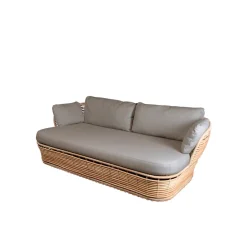 Garden Sofas & Garden Benches|Balcony Furniture^Cane-line Basket sofa 2-seater, Natural, taupe cushions BeigeGrey