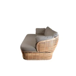 Garden Sofas & Garden Benches|Balcony Furniture^Cane-line Basket sofa 2-seater, Natural, taupe cushions BeigeGrey