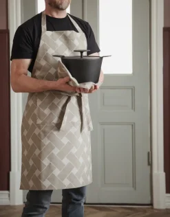 Aprons^Almedahls Basket XL apron, Natural taupe Beige