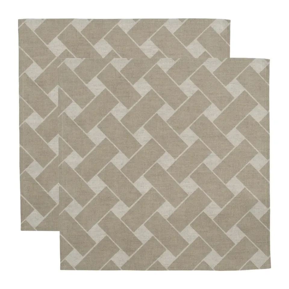 Hot Almedahls Basket XL napkin 45x45 cm 2-pack, Natural taupe Beige