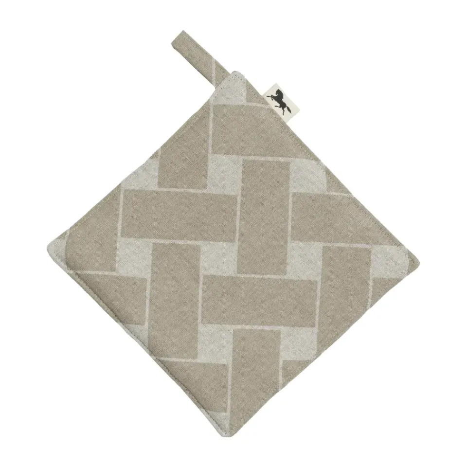 Oven Mitts, Gloves & Pot Holders^Almedahls Basket XL pot holder 23x23 cm, Natural taupe Beige