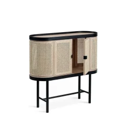 Online Warm Nordic Be My Guest bar cabinet, Rotting. White oiled oak. black steel stand Beige