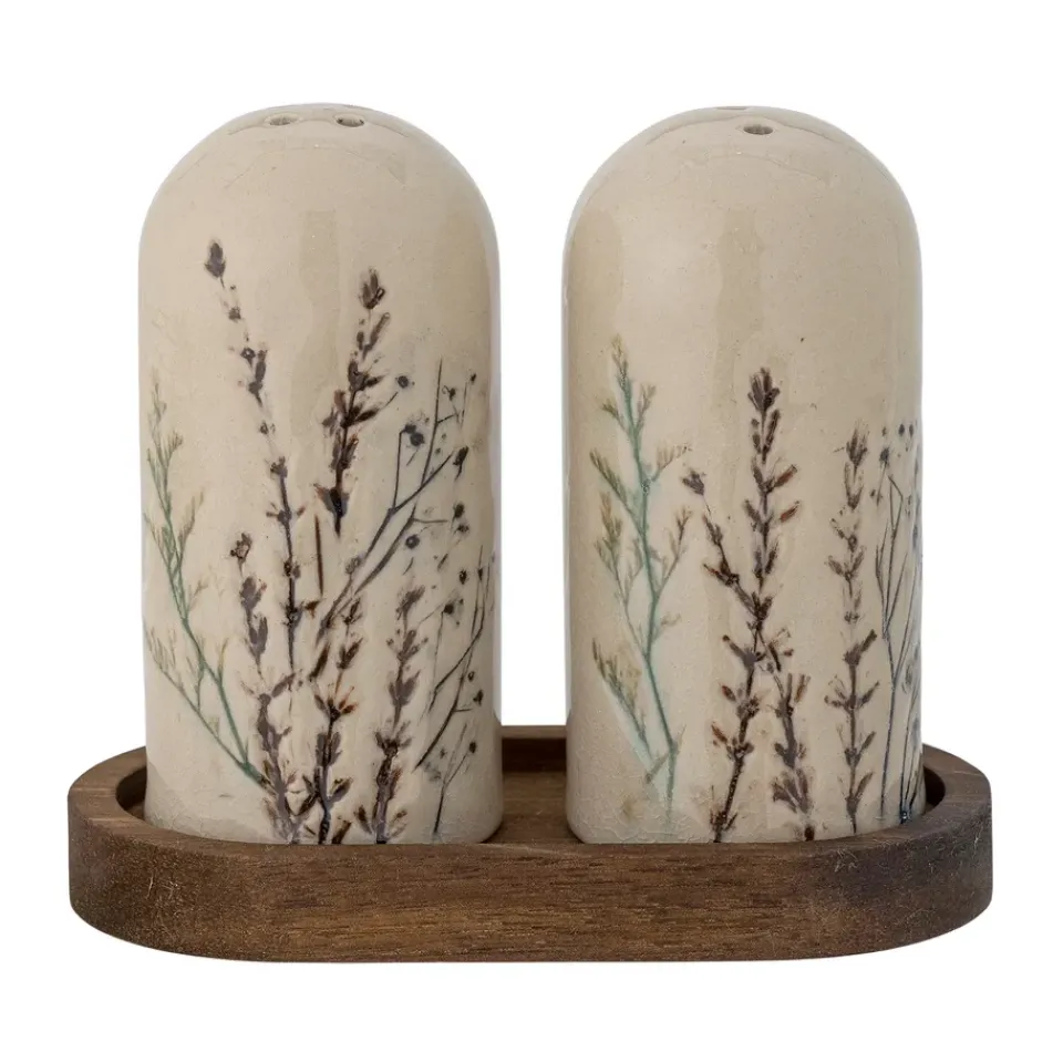 Salt & Pepper Shakers^Bloomingville Bea salt & pepper shakers 2 pieces, Nature Beige