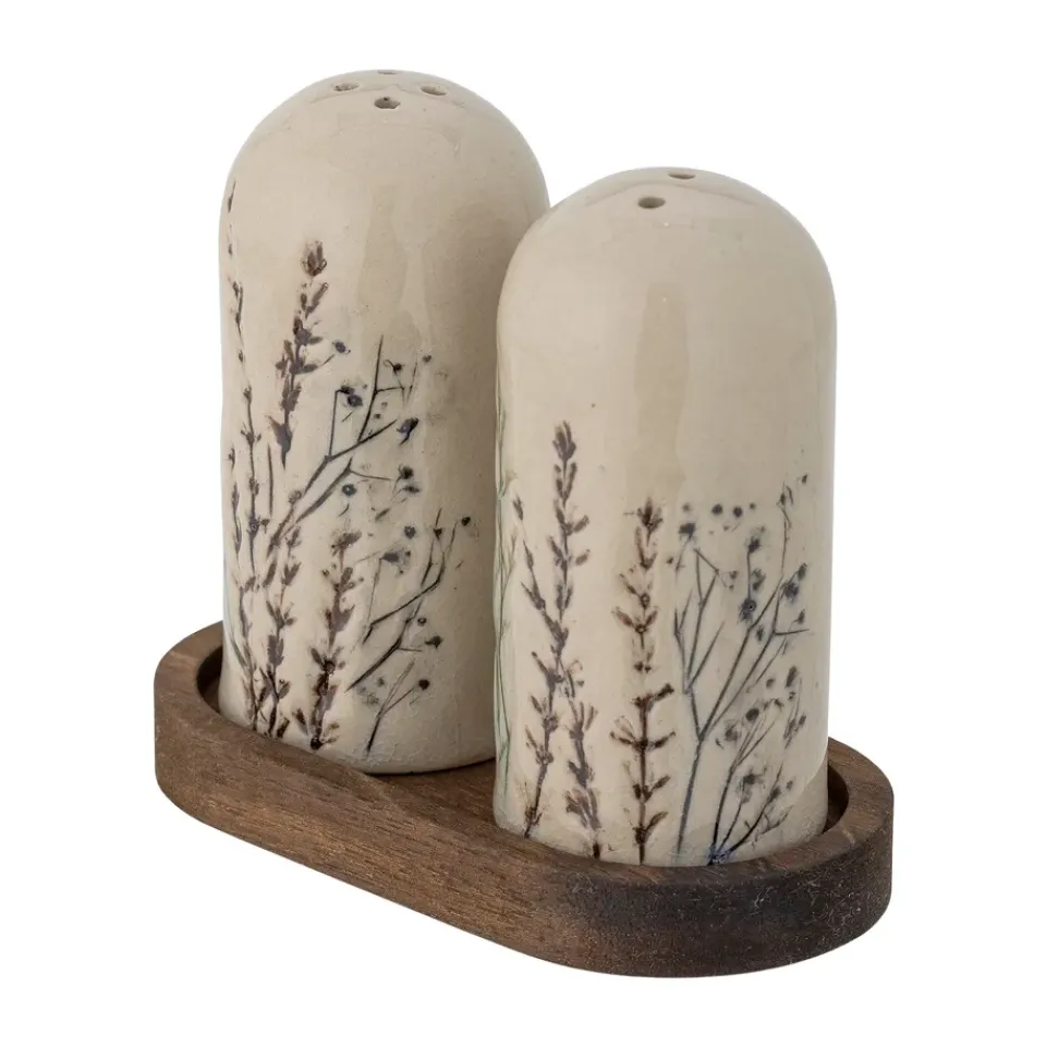 Salt & Pepper Shakers^Bloomingville Bea salt & pepper shakers 2 pieces, Nature Beige