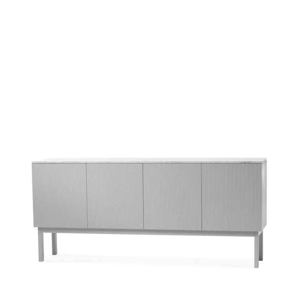 Clearance A2 Beam side table, Light , light stand, tabletop in carrara marble Grey