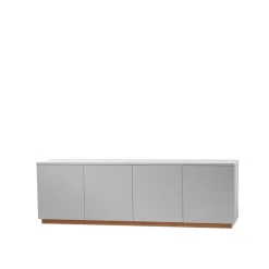 Hot A2 Beam side table, Light , base in oiled oak Grey
