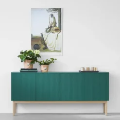 New A2 Beam side table, lacquer, base, tabletop in carrara marble White
