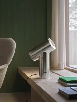 Discount Muuto Beam table lamp 45,4 cm, Polished aluminium Silver-coloured