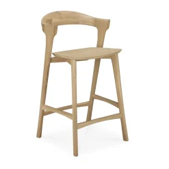 Best Ethnicraft Beech bar stool, Lacquered oak, 65 cm Beige