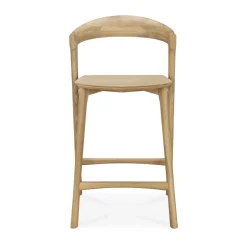 Best Ethnicraft Beech bar stool, Lacquered oak, 65 cm Beige
