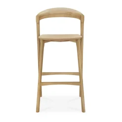 Bar Stools^Ethnicraft Beech bar stool, Lacquered oak, 75 cm Beige