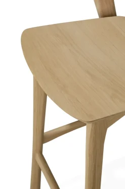 Bar Stools^Ethnicraft Beech bar stool, Lacquered oak, 75 cm Beige