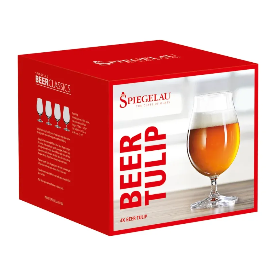 New Spiegelau Beer Classics Tulip glass 44cl. 4-pack, clear Transparent