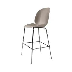 Sale GUBI Beetle Barstool high, New , black chrome steel legs Beige