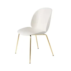 Discount GUBI Beetle chair, Alabaster -brass legs White