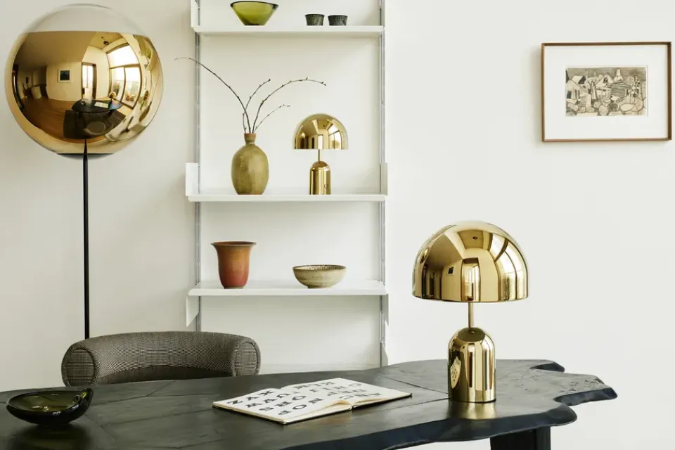 Desk Lamps|Children's Lamps^Tom Dixon Bell Portable table lamp, Gold Gold-coloured