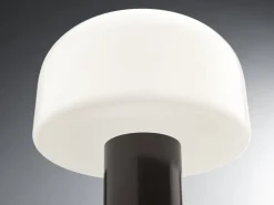 Portable Lighting^Flos Bellhop Glass T table lamp, Choko BrownWhite