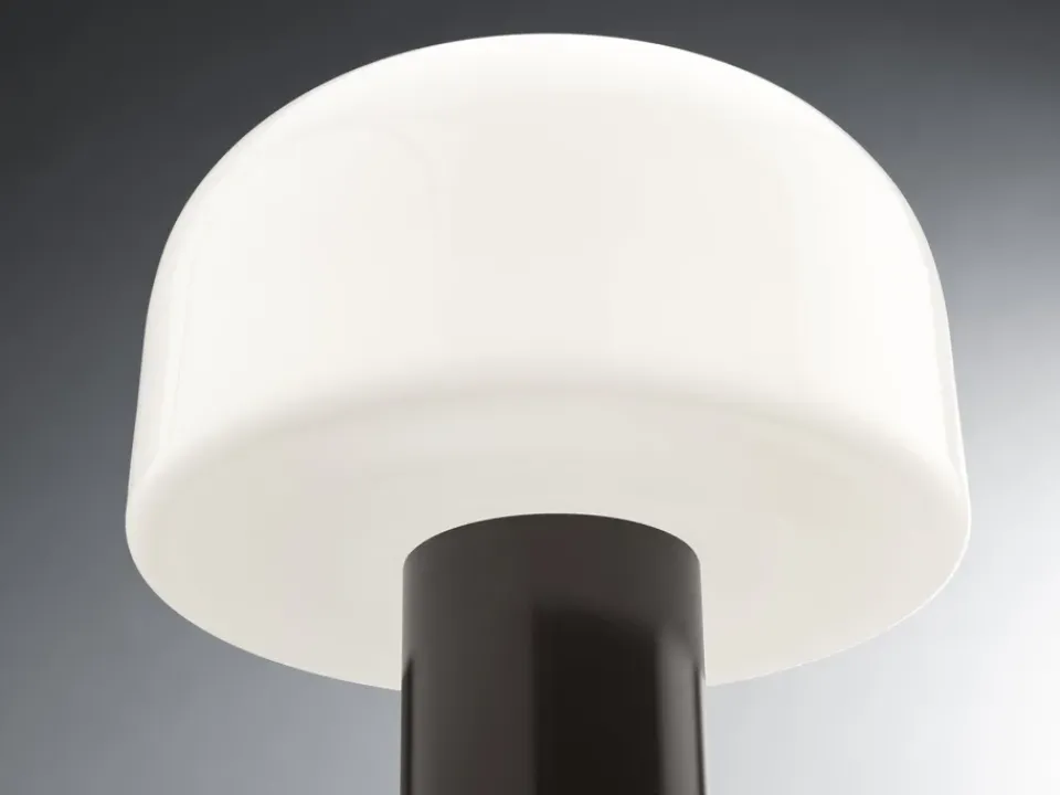 Portable Lighting^Flos Bellhop Glass T table lamp, Choko BrownWhite