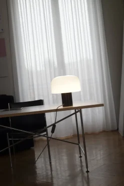 Portable Lighting^Flos Bellhop Glass T table lamp, Choko BrownWhite