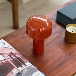 Window Lights|Portable Lighting^Flos Bellhop portable table lamp, Brick red Orange
