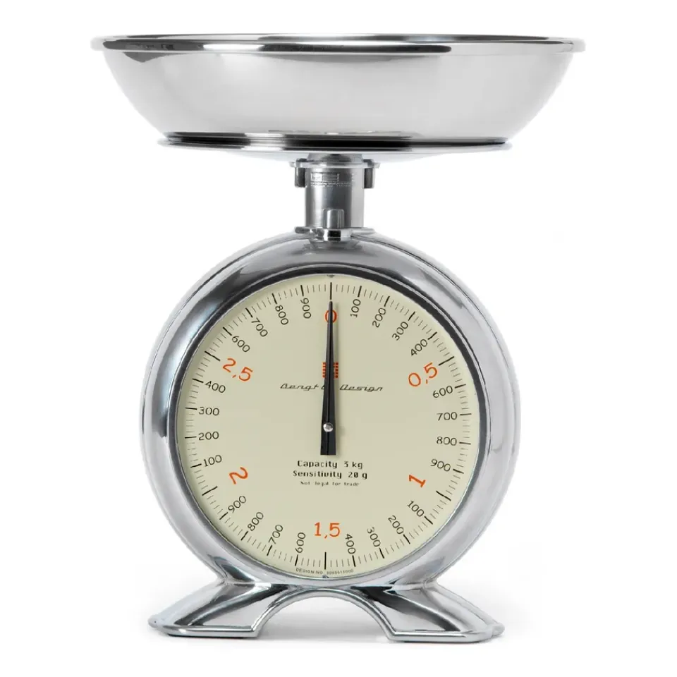 New Bengt Ek Design Bengt Ek kitchen scale, aluminum Silver-colouredWhite
