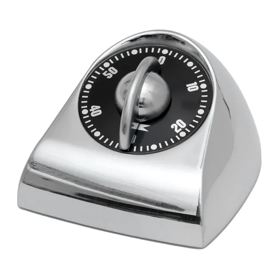 Thermometers & Timers^Bengt Ek Design Bengt Oak kitchen timer, Aluminium Silver-coloured