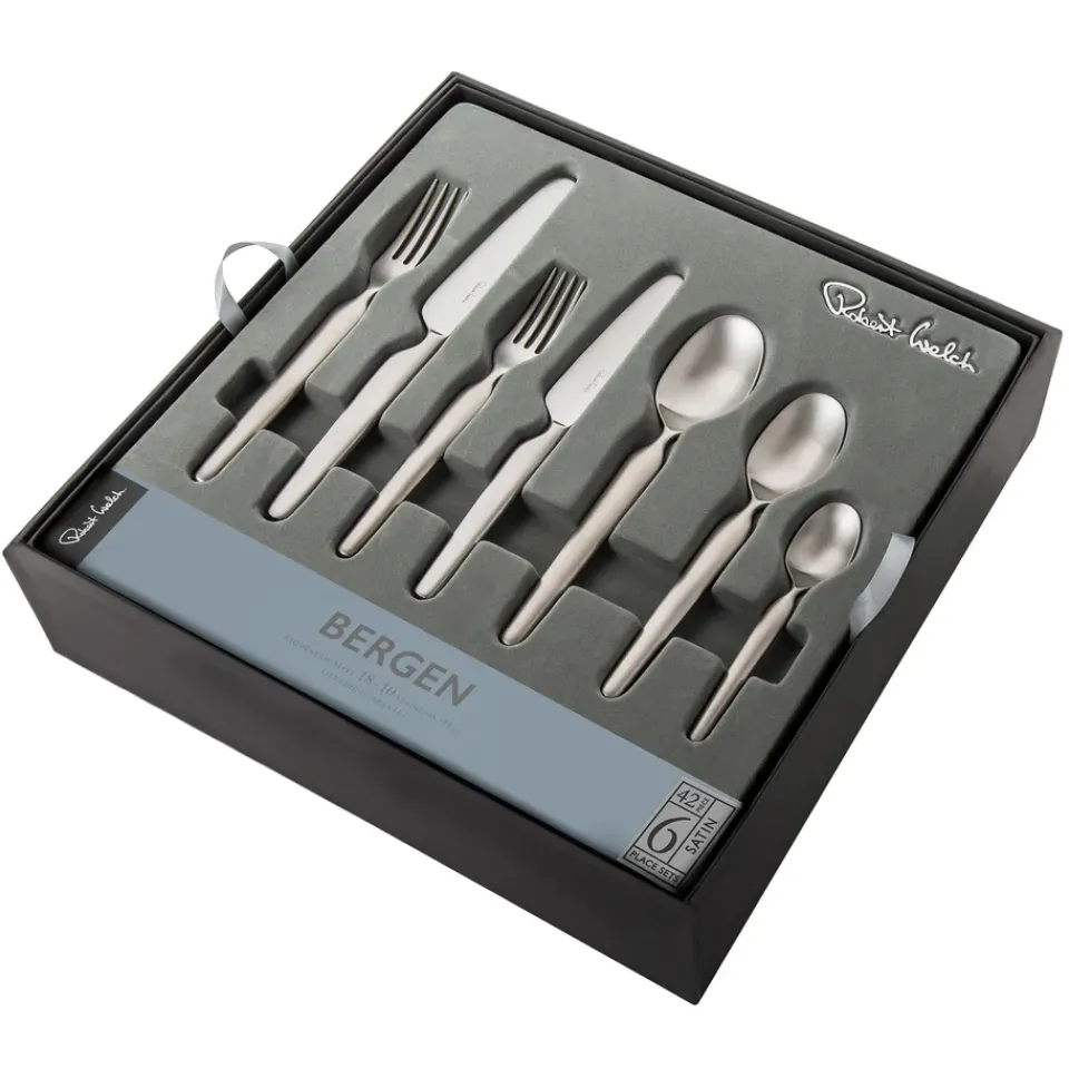 Cutlery Sets^Robert Welch Bergen cutlery set matte, 42 pieces Silver-coloured