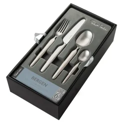 New Robert Welch Bergen cutlery set matte, 24 pieces Silver-coloured