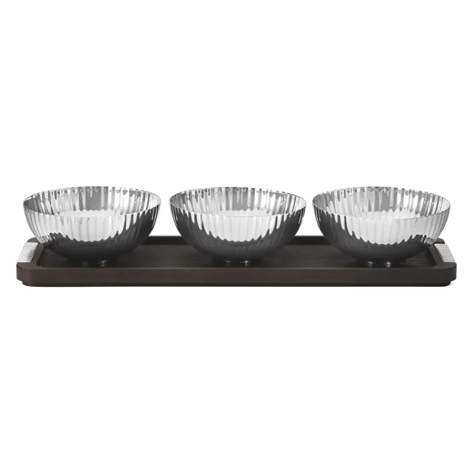 Clearance Georg Jensen Bernadotte bowl set, 4 pieces Silver-coloured