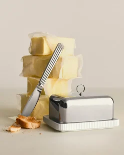 Butter Dishes^Georg Jensen Bernadotte butter dish 11.2x14.7 cm, Stainless steel Silver-coloured