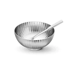 Best Georg Jensen Bernadotte salt bowl with spoon, Stainless steel Silver-coloured