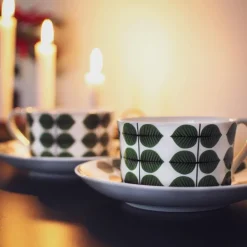 Teacups^Gustavsbergs Porslinsfabrik Berså teacup with saucer 35 cl, Green