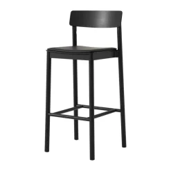 Sale &Tradition Betty TK17 Bar Chair 75 cm, Noble leather - laquered ash Black