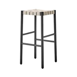 Clearance &Tradition Betty TK8 barstool, , natural braided linen band seat Black