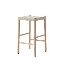 Sale &Tradition Betty TK7 barstool, Oak, natural braided linen band seat Beige