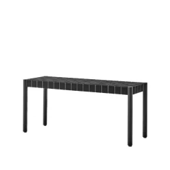 &Tradition Betty TK4 bench, . braided linen seat Black
