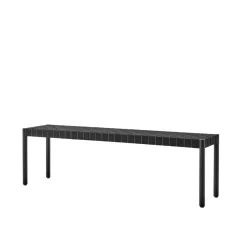 Benches^&Tradition Betty TK5 bench, . flätad linnebandsseat Black