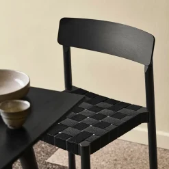 Chairs^&Tradition Betty TK1 Chair, , braided linen band seat Black