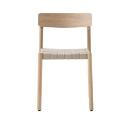 &Tradition Betty TK1 Chair, Oak, natural braided linen band seat Beige