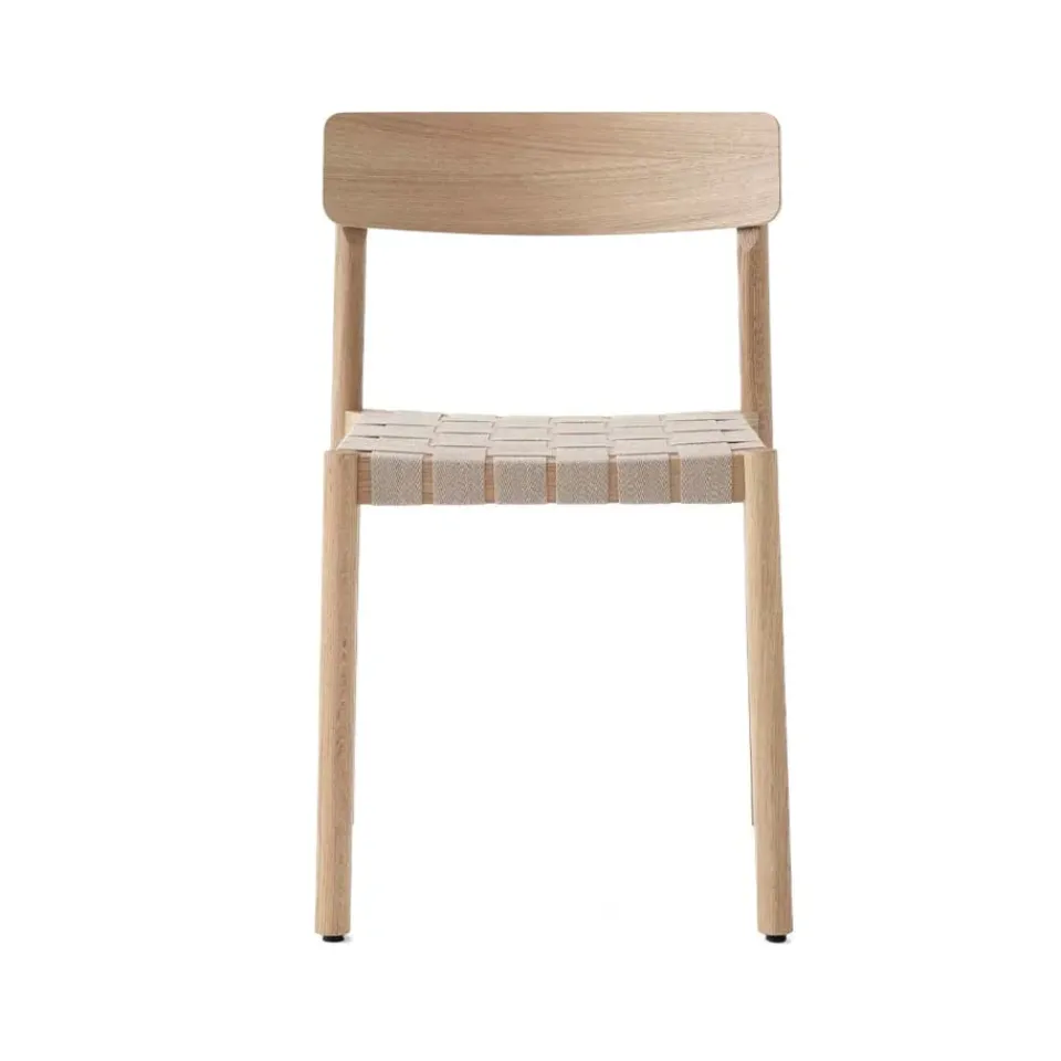 &Tradition Betty TK1 Chair, Oak, natural braided linen band seat Beige