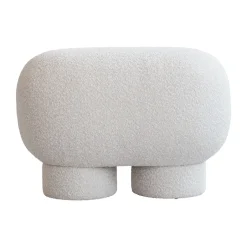 Benches^101 Copenhagen Big Foot petit bench 70x47 cm, Bouclé White