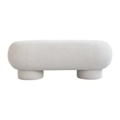 Benches^101 Copenhagen Big Foot petit bench 120x44 cm, Bouclé White