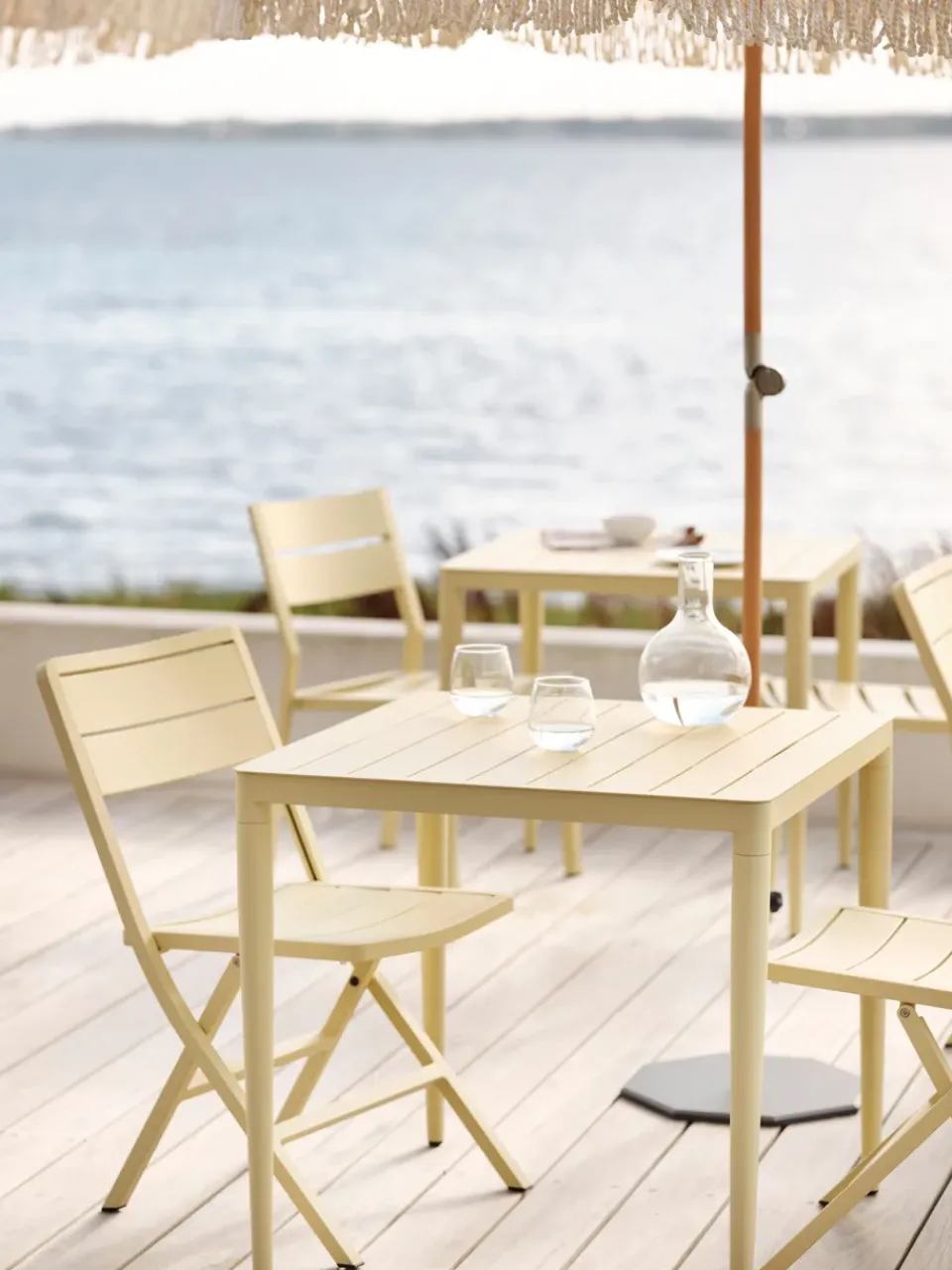 Table For Outdoor Use^Brafab Bigby dining table, Light , 76x76 cm Grey