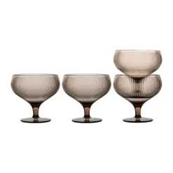 Best Sagaform Billi champagne coupe 30 cl set of 4, Brown