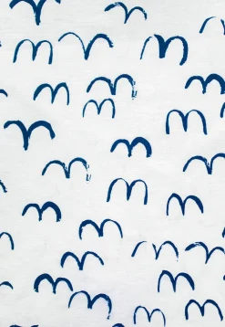 Curtains^Fine Little Day Bird curtain long 145x250 cm, Blue BlueWhite